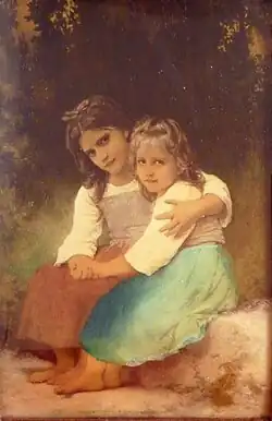 Les Petites Amies, William Bouguereau (1898). Reproduction en couleur, 1900, Braun, Clément et Cie.