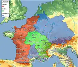 Le royaume des Francs en 581.