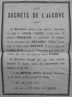 Affichette imprimée.