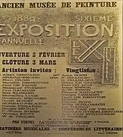 Exposition des Vingtistes, 1889.