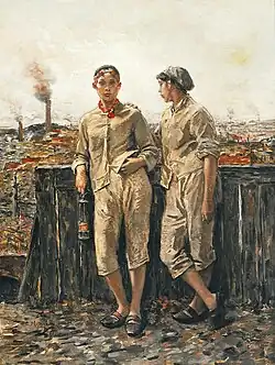 Les Wagounets, vers 1890, Constantin Meunier.