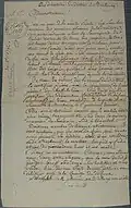 Lettre du 30 octobre 1792 de Jacob Graff demandant de rayer son frère George Graff, ex-capucin, de la liste des émigrés, celui-ci étant décédé le 1er&nbsp;germinal (la loi du 23 octobre 1792 proclamait le bannissement à perpétuité des émigrés et condamnait à mort ceux qui rentreraient).