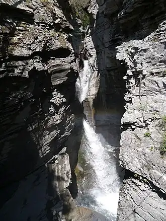 Vue du fond des gorges.