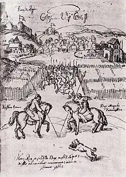 Scène de la guerre d'Iméréthie par Jean Chardin.