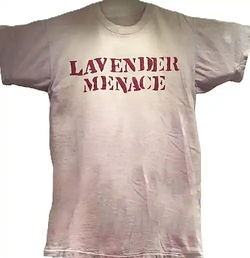 Tshirt Lavender Menace, Lesbian Herstory Archives