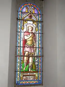 Église de Licq, vitrail saint Michel.