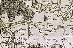 Extrait d'une carte ancienne.