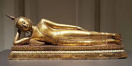 Buddha Sakyamuni en pose de Nirvana (XVIIIe&nbsp;siècle), Thaïlande