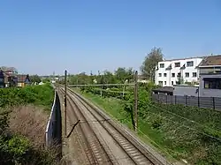 Près de Haren en 2019Caténaire de 1949.