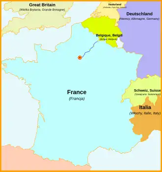 Voir la carte de la ligne.