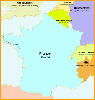 Voir la carte de la ligne.