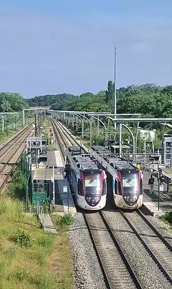 Rames en gare de Dugny-La-Courneuve