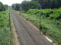 La ligne de Vichy à Riom en direction de Riom