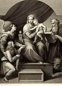 La Vierge au poisson, d'après Raffaello Sanzio.