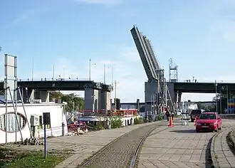 Ouverture du pont, vue depuis Liljeholmshamnen