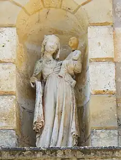 La Vierge à l'Enfant du XIVe&nbsp;siècle.