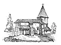 Église Saint-Hilaire en 1865, par Pierre-Amédée Brouillet.