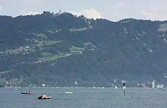 Vue du Pfänder depuis Lindau.