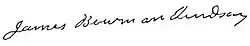 signature de James Bowman Lindsay