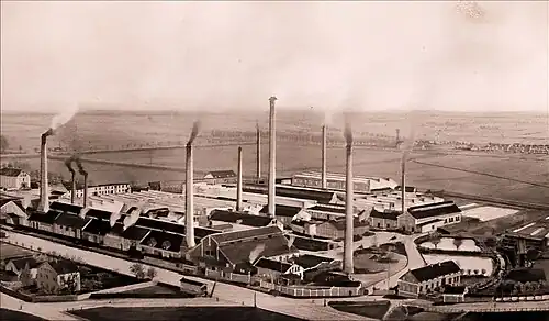 Usine de fil de fer de la Westfälische Union&nbsp;(de) AG avant 1900.