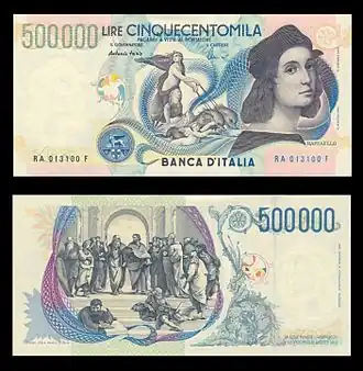 500&nbsp;000&nbsp;lires Raffaello (1997-2002)