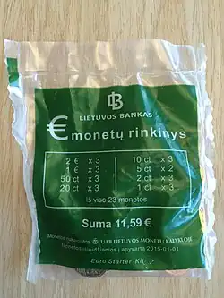 Starter kit d'euros lituanien