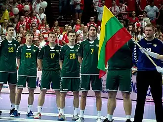 Malašinskas (N°7) avec la Lituanie