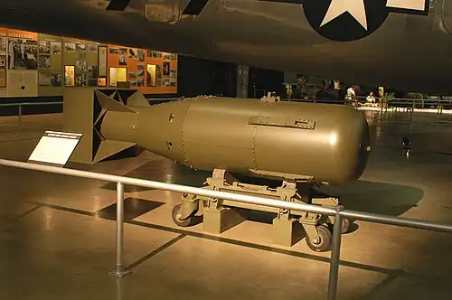 Reproduction de la bombe au National Museum of the United States Air Force.