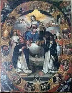 La Vierge remettant la ceinture à saint Augustin et sainte Monique.