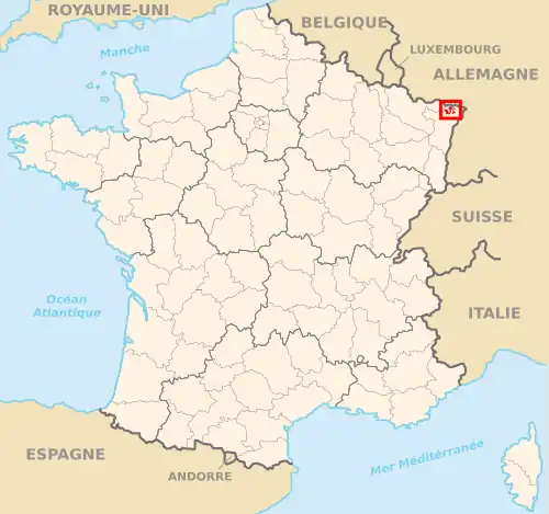 Carte des départements français.