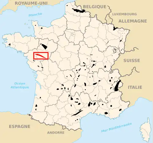 Carte des départements français.