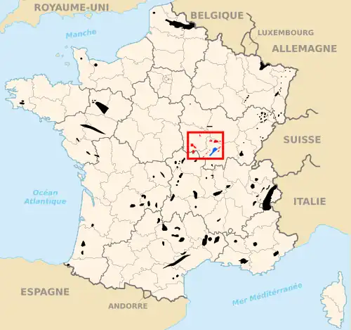 Carte des départements français.