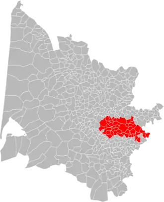 Localisation de Communes rurales de l'Entre-Deux-Mers