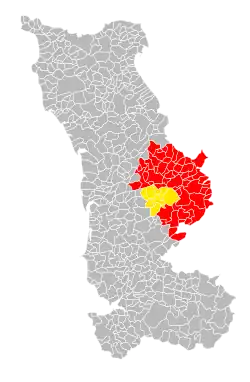 Composition prévue en 2017 - en jaune la Cdc de Canisy.