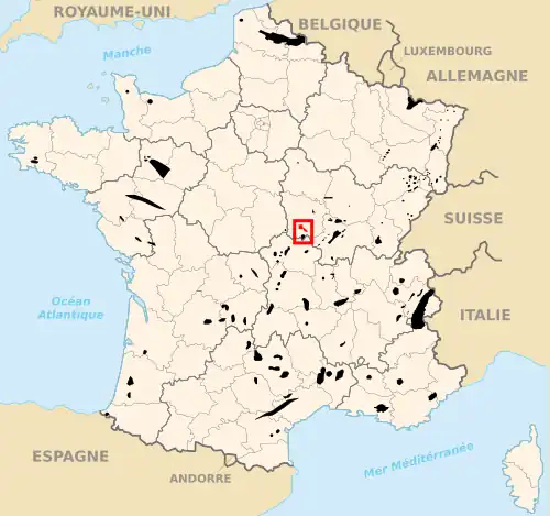 Carte des départements français.