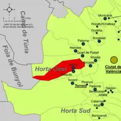 dans la comarque de l'Horta Oest.