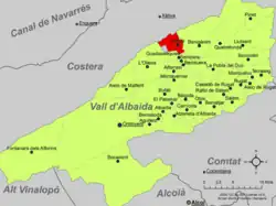 dans la comarque de la Vall d'Albaida.
