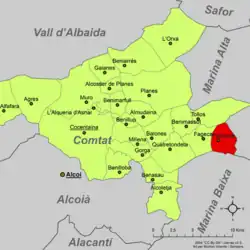 dans la comarque du Comtat.