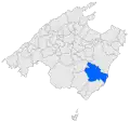 Localisation de Felanitxdans l'île de Majorque.