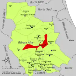 dans la comarque de la Ribera Alta.