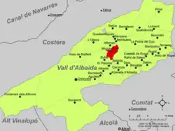 dans la comarque de la Vall d'Albaida.