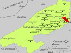 dans la comarque de la Vall d'Albaida.