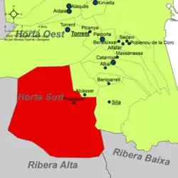 dans la comarque de l'Horta Sud.