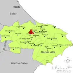 dans la comarque de la Marina Alta.