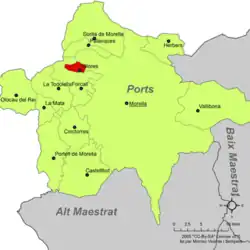 dans la comarque de Ports.