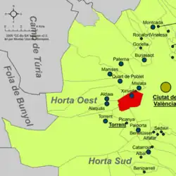 dans la comarque de l'Horta Oest.