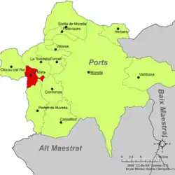 dans la comarque de Ports.