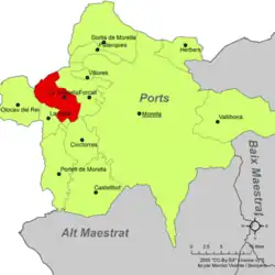 dans la comarque de Ports.