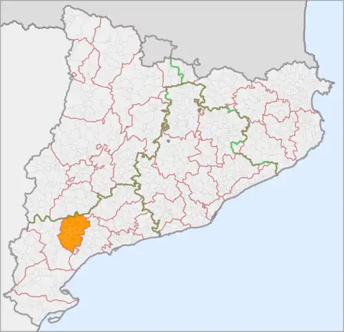 Situation du Priorat.