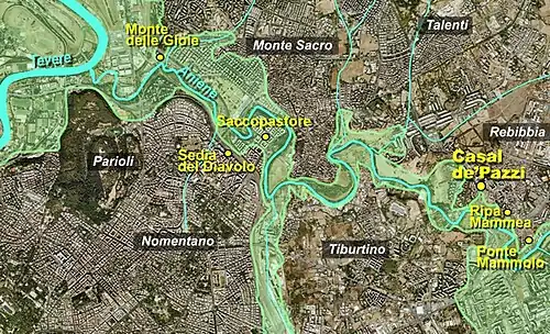 Sites paléolithiques Vallée du Tibre - Aniene.